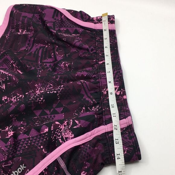 Reebok Speedwalk Running Shorts Purple lavender graphic print women’s size Small - Picture 8 of 11